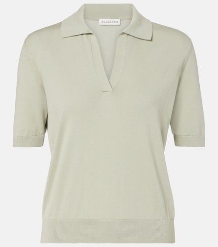 Clay cropped cotton and silk polo sweater - Altuzarra - Modalova