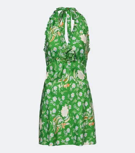 Mazarin floral-applique silk-blend minidress - Doen - Modalova