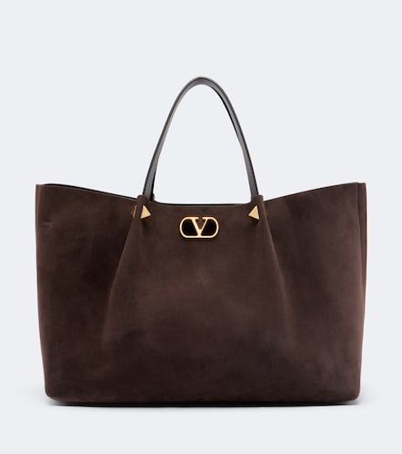 Borsa VLogo Large in suede - Valentino Garavani - Modalova