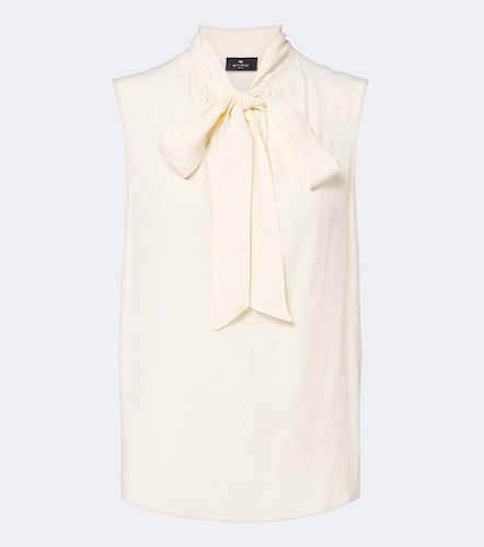 Paisley jacquard crepe de chine top - Etro - Modalova