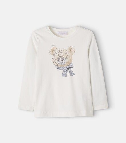 Camiseta en mezcla de algodón estampada - Monnalisa - Modalova