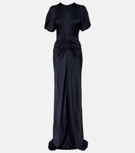 Gathered satin gown - Victoria Beckham - Modalova