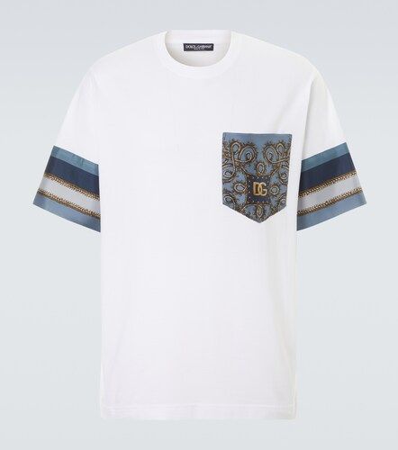 Printed cotton and silk T-shirt - Dolce&Gabbana - Modalova