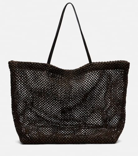 Barn Medium leather-trimmed mesh tote bag - The Row - Modalova