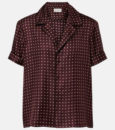 Camisa de seda estampada - Saint Laurent - Modalova