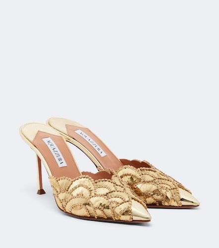 Ce Soir embellished leather mules - Aquazzura - Modalova