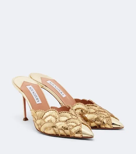 Ce Soir embellished leather mules - Aquazzura - Modalova