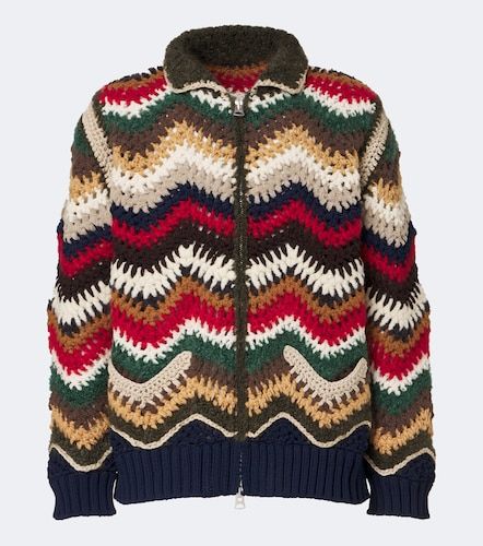 Chevron crochet blouson jacket - Sacai - Modalova