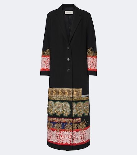 Embellished wool coat - Dries Van Noten - Modalova