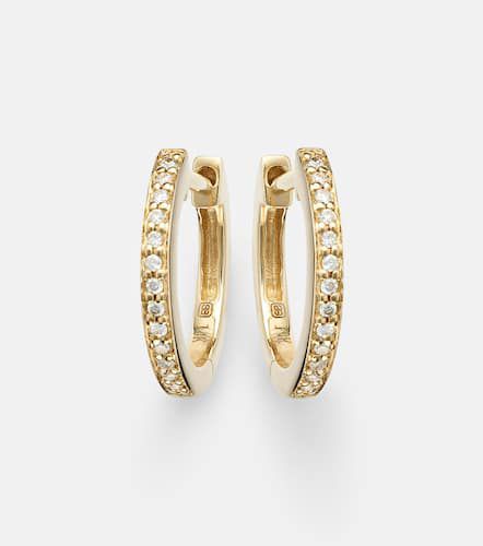 Huggie 14kt and diamond earrings - Sydney Evan - Modalova