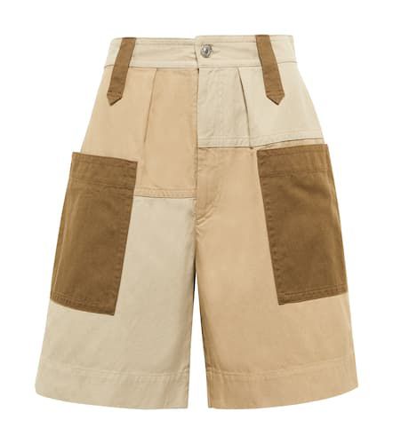 Kalerna cotton and linen colorblocked shorts - Marant Etoile - Modalova