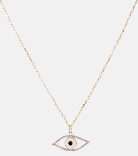 Collana Eye of Protection in 14kt con diamanti - Mateo - Modalova