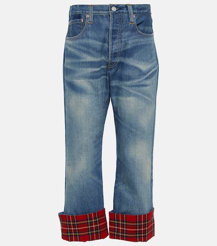 Checked mid-rise straight boyfriend jeans - Junya Watanabe - Modalova