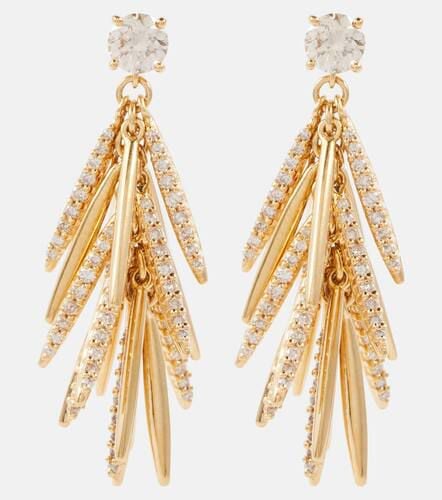 Grass Sunshine Drop 18kt earrings with diamonds - Ileana Makri - Modalova