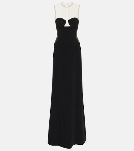 Abito lungo in crêpe con mesh - Stella McCartney - Modalova