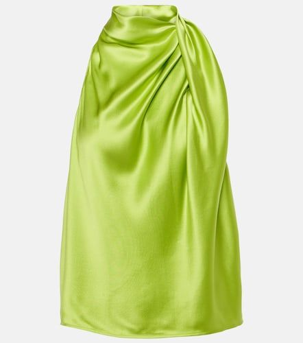Top de cuello alto de satén de seda drapeado - The Sei - Modalova