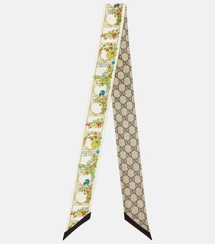 Bufanda de sarga de seda estampada - Gucci - Modalova