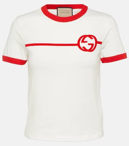 Interlocking G cotton jersey T-shirt - Gucci - Modalova