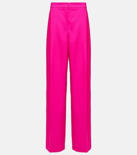 Pleated high-rise wool and mohair pants - Oscar de la Renta - Modalova