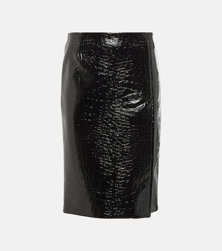 Melinda croc-effect faux leather midi skirt - Sportmax - Modalova