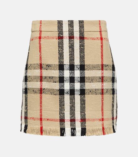 Check cotton-blend miniskirt - Burberry - Modalova