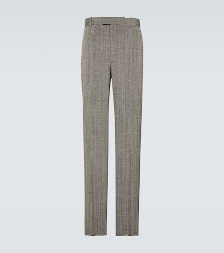 Knotted mÃ©lange straight pants - Bottega Veneta - Modalova