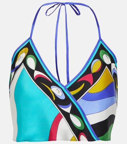 Pucci Pesci silk twill crop top - Pucci - Modalova