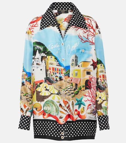 Capri printed silk satin shirt - Dolce&Gabbana - Modalova