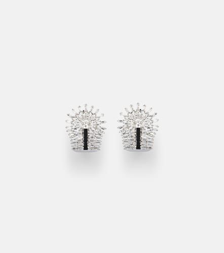 Eyelash 18kt white gold earrings with diamonds - Kamyen - Modalova