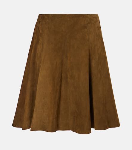 Rosalba pleated suede midi skirt - Stouls - Modalova