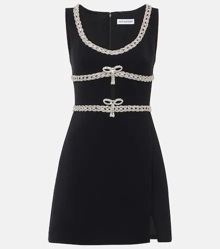 Crystal-embellished crepe minidress - Self-Portrait - Modalova