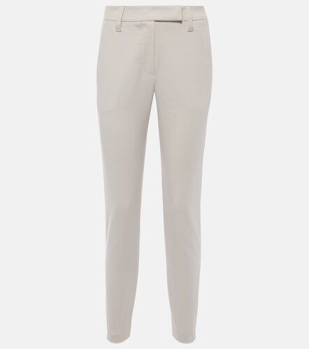 Cotton-blend slim pants - Brunello Cucinelli - Modalova