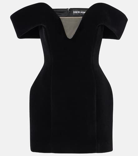 Off-shoulder velvet corset dress - David Koma - Modalova