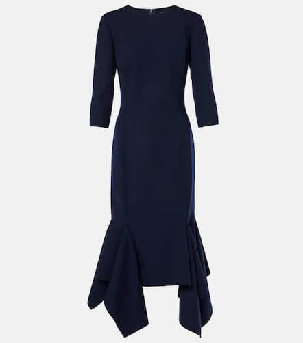 Pleated wool-blend midi dress - Oscar de la Renta - Modalova