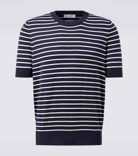 Striped cotton sweater - Brunello Cucinelli - Modalova