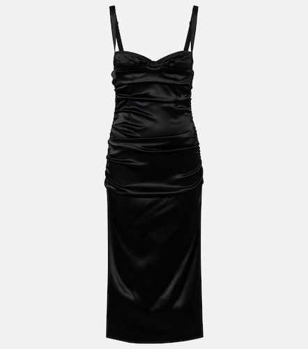 Vestido bustier de satén drapeado - Dolce&Gabbana - Modalova