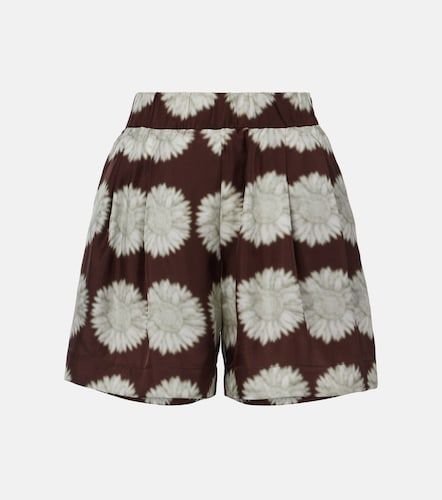 Shorts Zurich de sarga de seda estampada - Asceno - Modalova