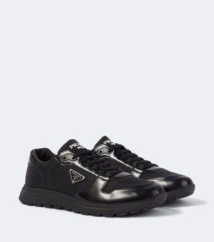 Prada Logo leather-trimmed sneakers - Prada - Modalova