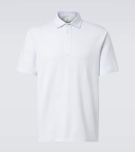 Cotton and linen piquÃ© polo shirt - Brunello Cucinelli - Modalova