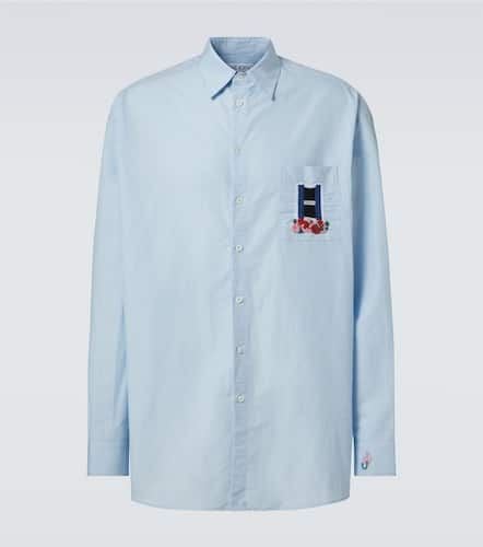 Window embroidered linen and cotton shirt - JW Anderson - Modalova