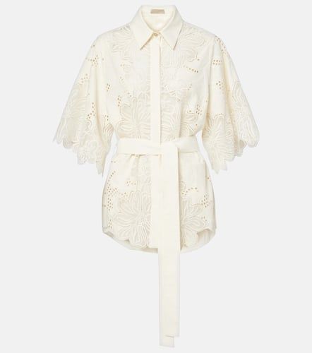 Embroidered broderie anglaise shirt - Elie Saab - Modalova