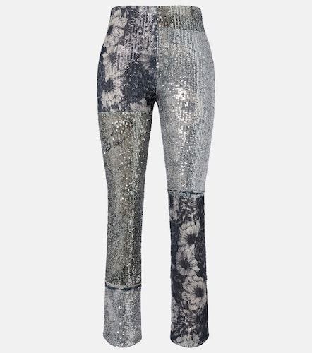 Schmale Patchwork-Hose mit Pailletten - Maison Margiela - Modalova