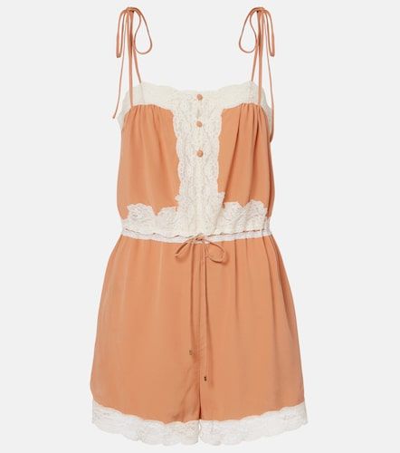 Chloé Mono de seda con encaje - Chloe - Modalova