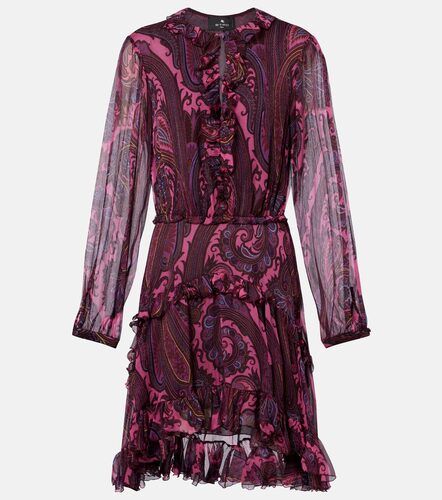 Etro Paisley ruffled silk minidress - Etro - Modalova