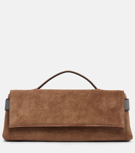 Essence Small suede top-handle bag - Brunello Cucinelli - Modalova