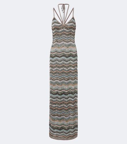 Abito lungo in lamé zig zag - Missoni - Modalova