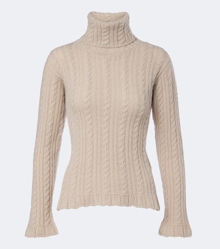 Cable-knit wool-blend turtleneck sweater - Moncler Grenoble - Modalova