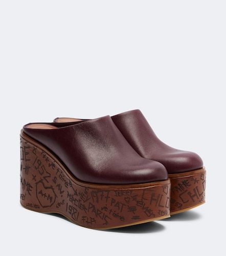 Chloé Plateau-Mules aus Leder - Chloe - Modalova