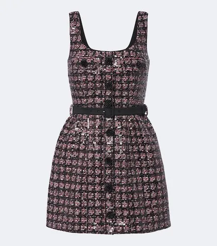 Belted embellished tweed minidress - Self-Portrait - Modalova