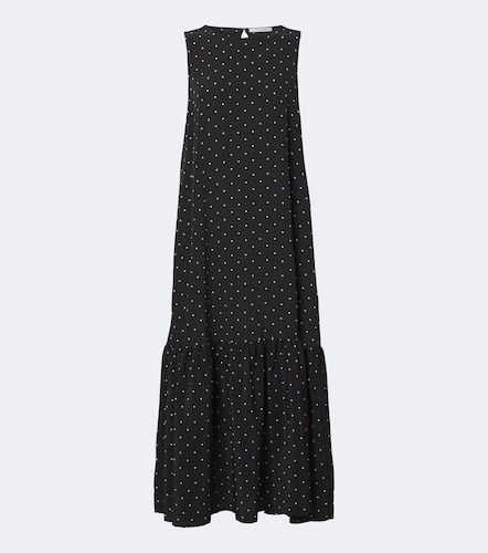 Vestido midi de seda con lunares - Asceno - Modalova